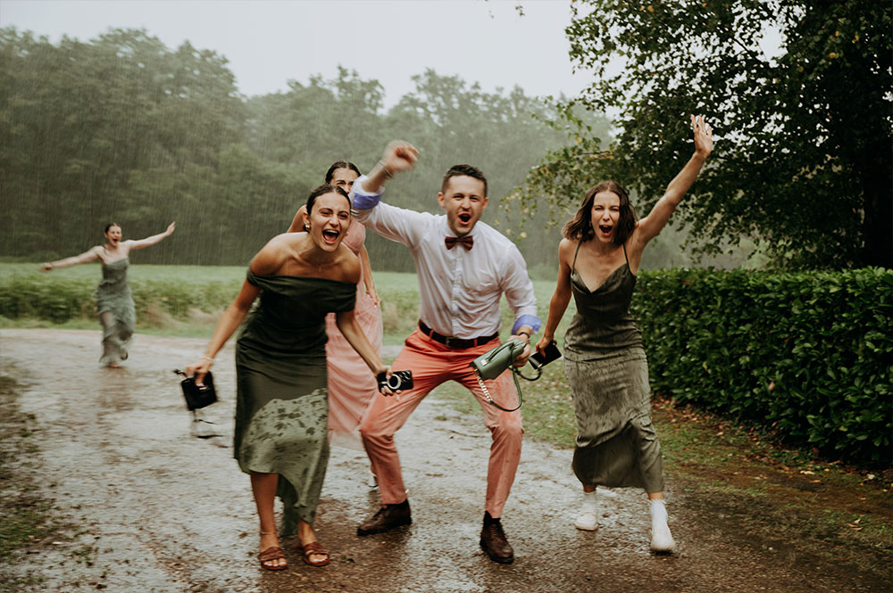 photographe mariage sous la pluie en saone et loire